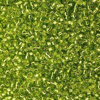 Miyuki Seed Beads 8/0 Chartreuse Silver Lined ,0014