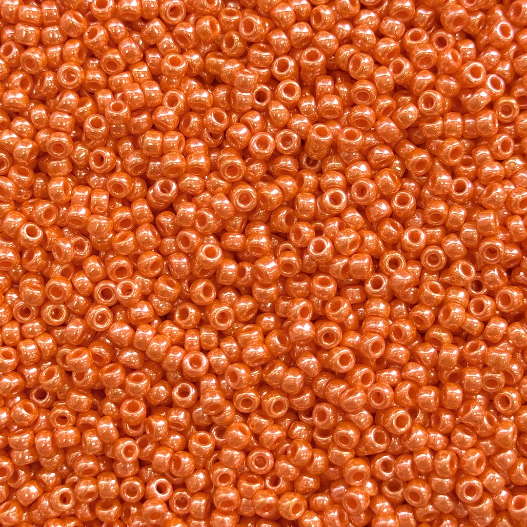 Miyuki Seed Beads 8/0 Opaque Luster Light Orange, 0423