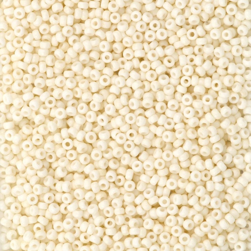 Miyuki Seed Beads 8/0 Matted Opaque Cream, 2021-NEW!!!