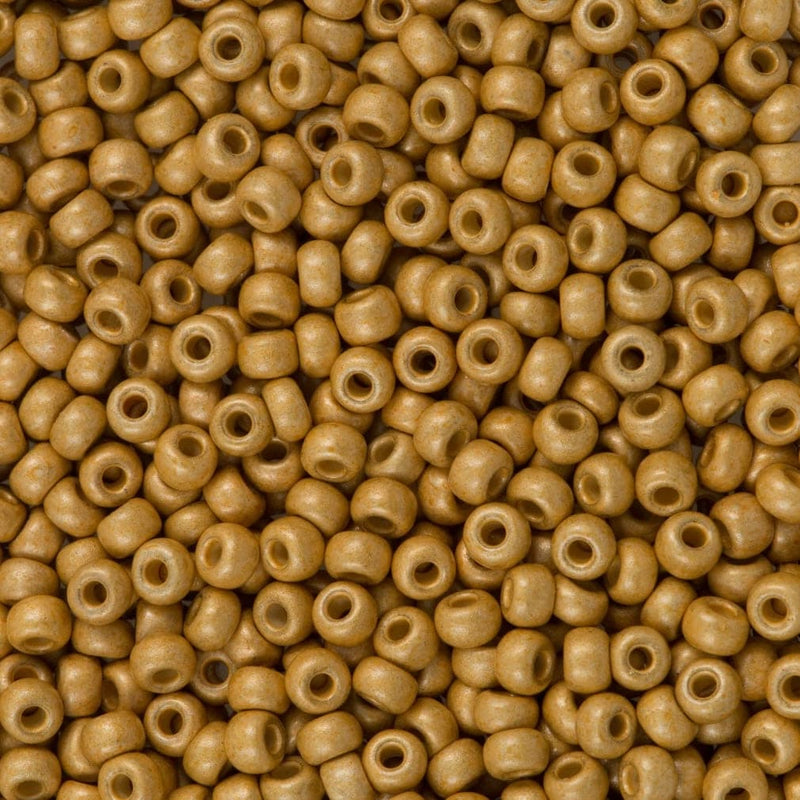 Miyuki Seed Beads 8/0 Matted Duracoat Galvanized Gold, 4202F-NEW!!!