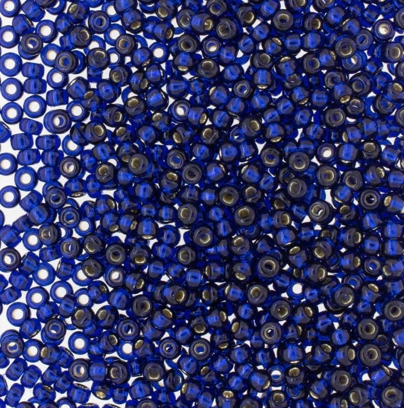 Miyuki Seed Beads 8/0  Duracoat Silver Lined Navy Blue 4281-NEW!!!