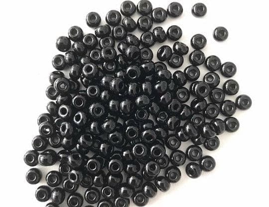 Preciosa Seed Beads 8/0 Rocailles-Round Hole-100 Gr,23980 Black