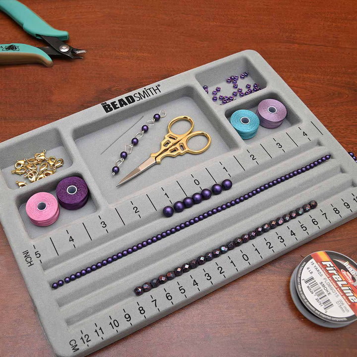 MINI BEAD BOARD WITH LID 3 STRAIGHT CHANNELS