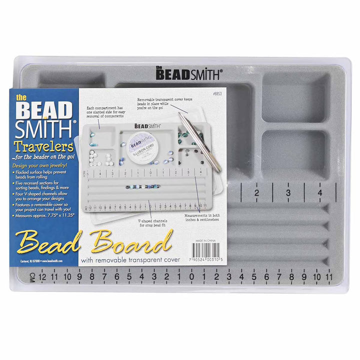 MINI BEAD BOARD WITH LID 3 STRAIGHT CHANNELS