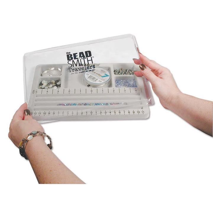 MINI BEAD BOARD WITH LID 3 STRAIGHT CHANNELS