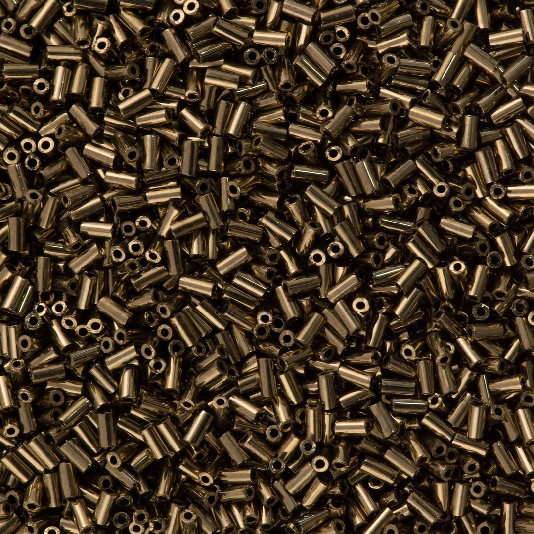 Miyuki Bugles size 3mm 0457 Metallic Dark Bronze 10 grams. Crystal bugles 3mm,
