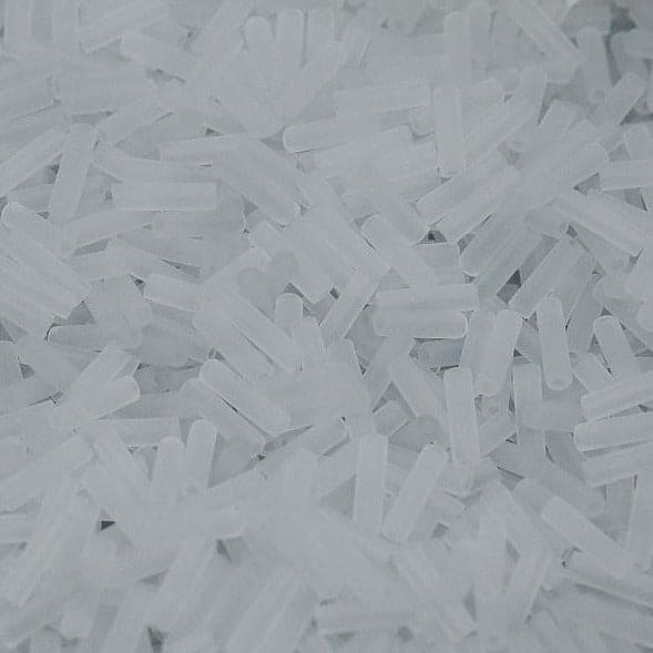 Miyuki Bugles size 6mm 0131F Crystal Matted ,Crystal Matted bugles 6mm,