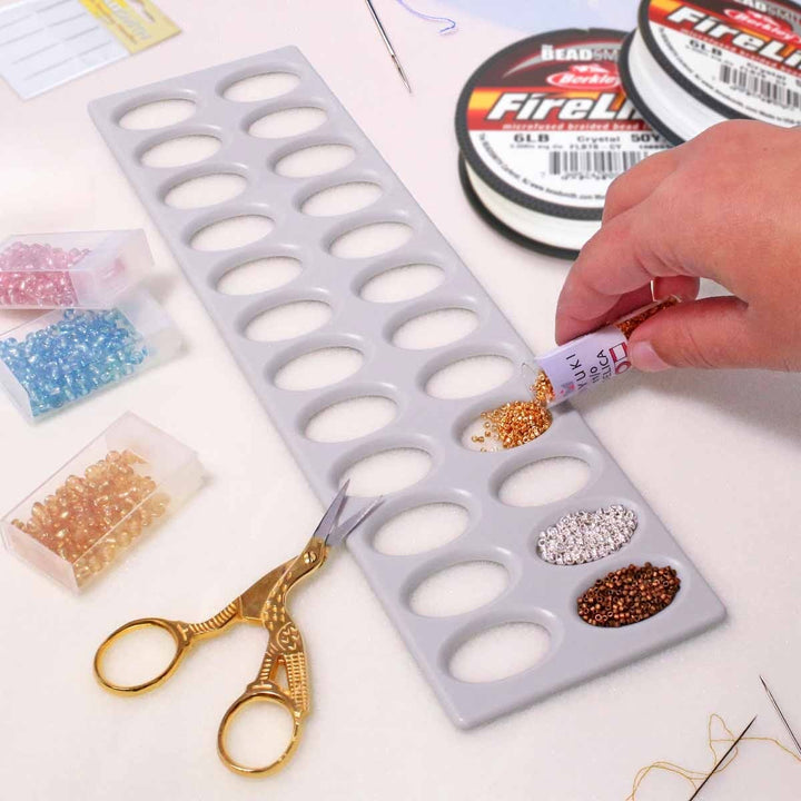 24-Hole Bead Sorter &amp; Bead Mat Set – Perfect for Beading Projects