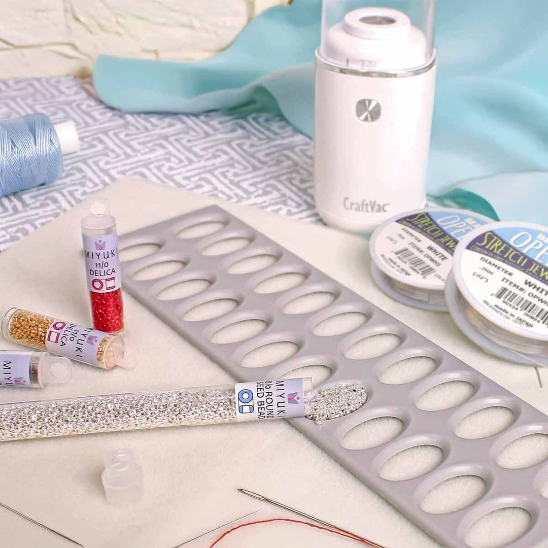 24-Hole Bead Sorter &amp; Bead Mat Set – Perfect for Beading Projects