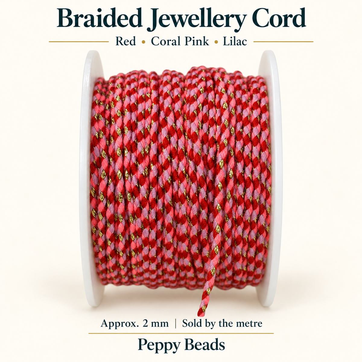 2mm Braided Jewellery Cord