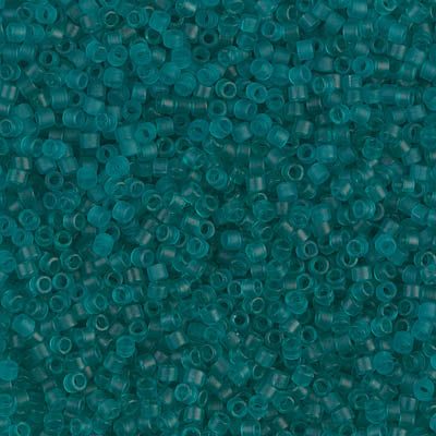 DB1268 - Matted Transparent Caribbean Teal, Miyuki Delica Beads,5 Gr Pack