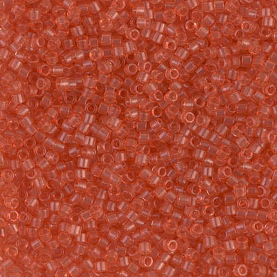 DB1302 - Dyed Transparent Peach, Miyuki Delica Beads,5 Gr Pack