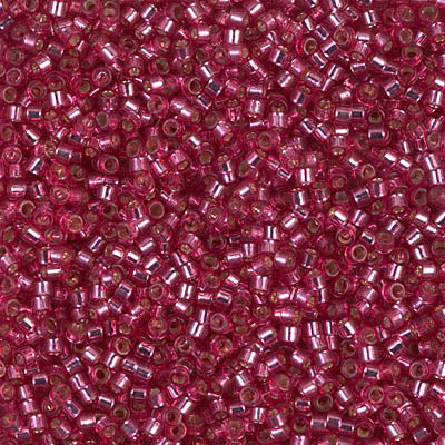 DB1341 - Dyed Silver Lined Med.Rose, Miyuki Delica Beads,5 Gr Pack