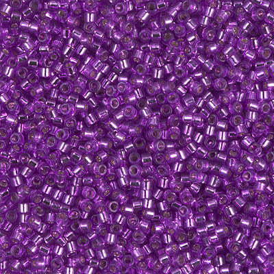 DB1345 - Silver Lined Bright Violet Dyed, Miyuki Delica Beads,5 Gr Pack
