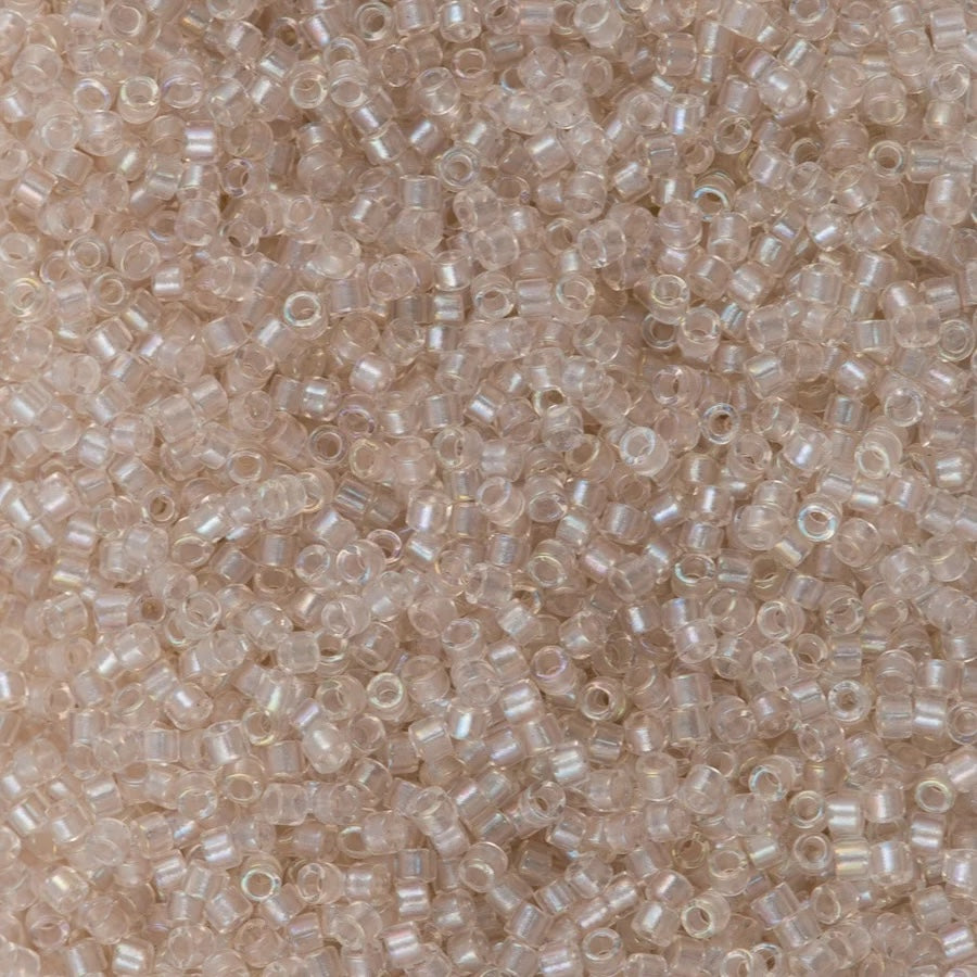 DB1674 - Pearl Lined Lt.Transparent Pink AB, Miyuki Delica 11/0