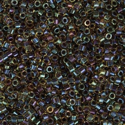 DB1740 - Dark Amethyst Lined Chartreuse AB, Miyuki Delica 11/0