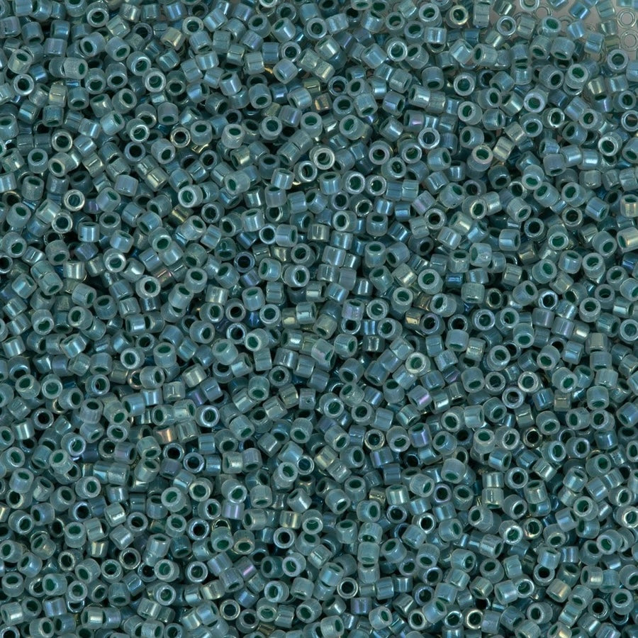 DB1768 - Forest Green Lined Opal AB, Miyuki Delica 11/0