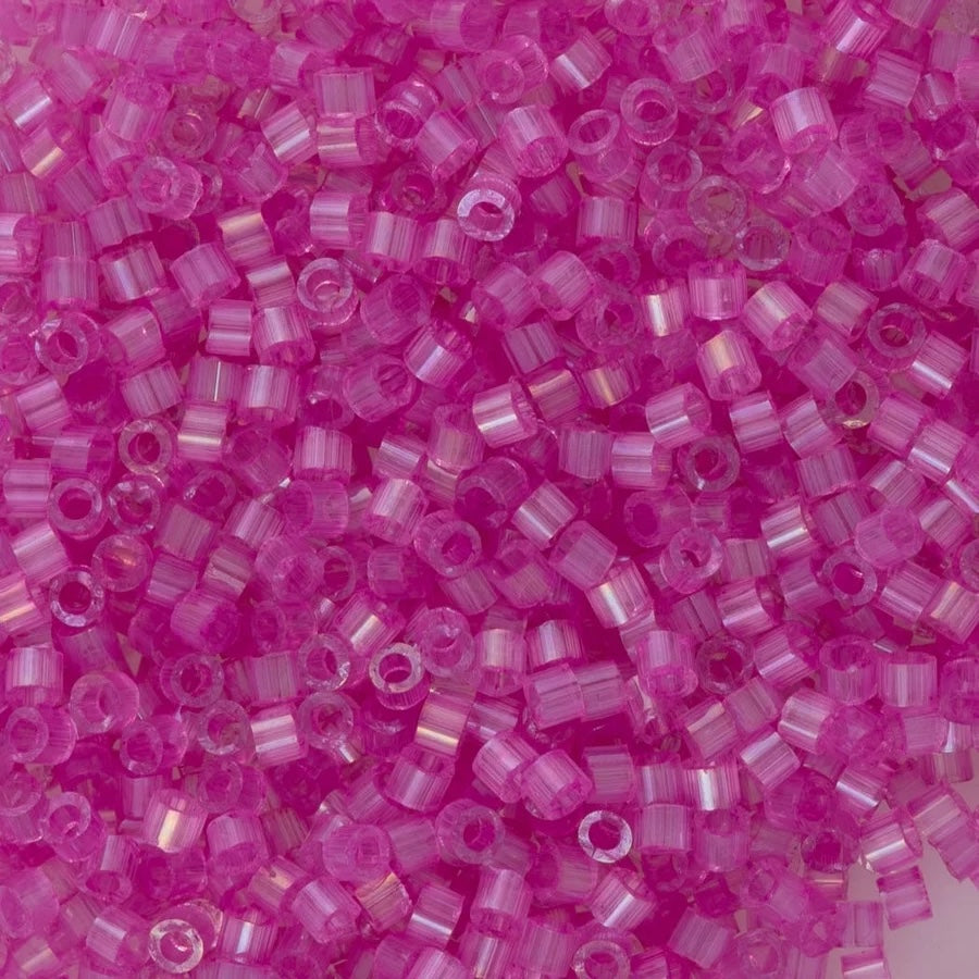 DB1808 - Dyed Fuchsia Silk Satin, Miyuki Delica  11/0