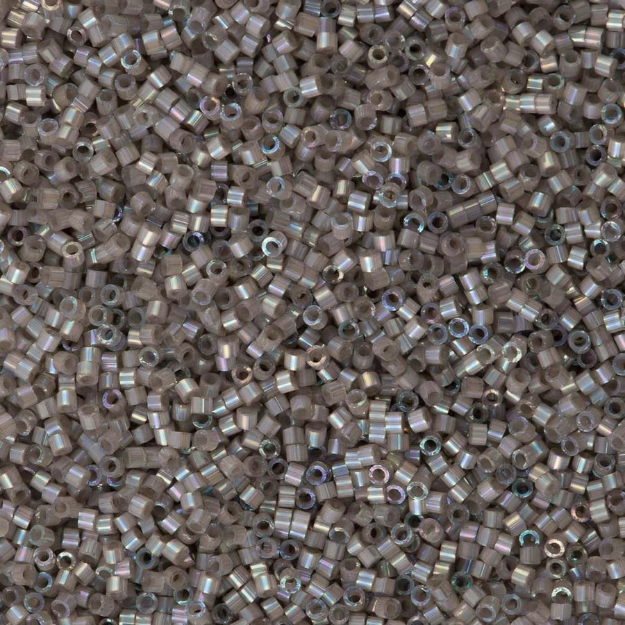 DB1877 - Silk Inside Dyed Pewter AB,  Miyuki Delica 11/0