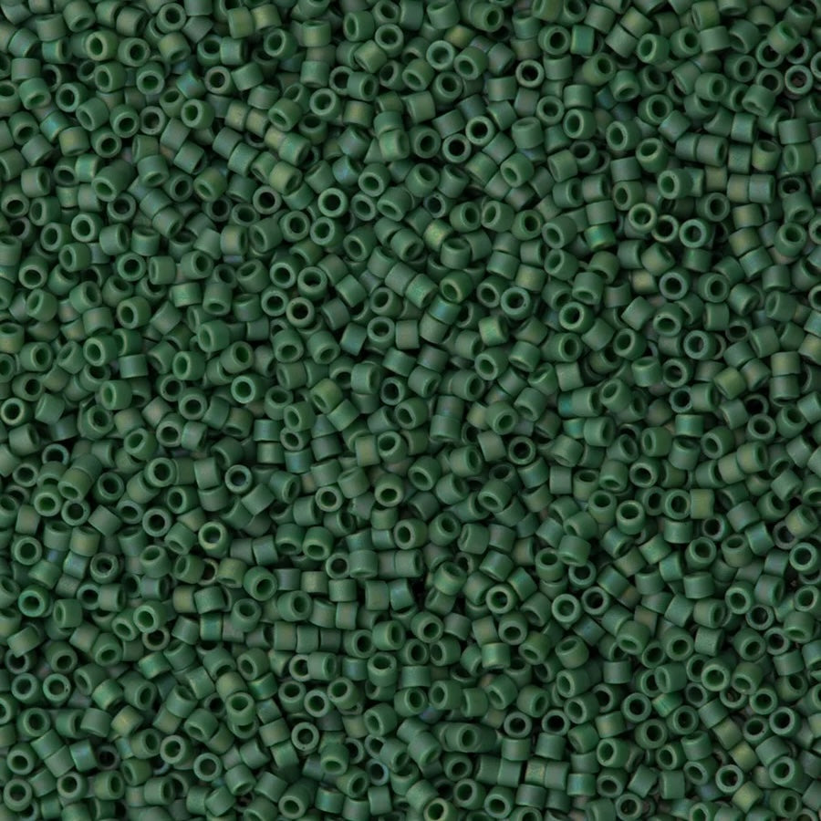 DB2311 - Matted Opaque Glazed Turtle Green AB, Miyuki Delica 11/0