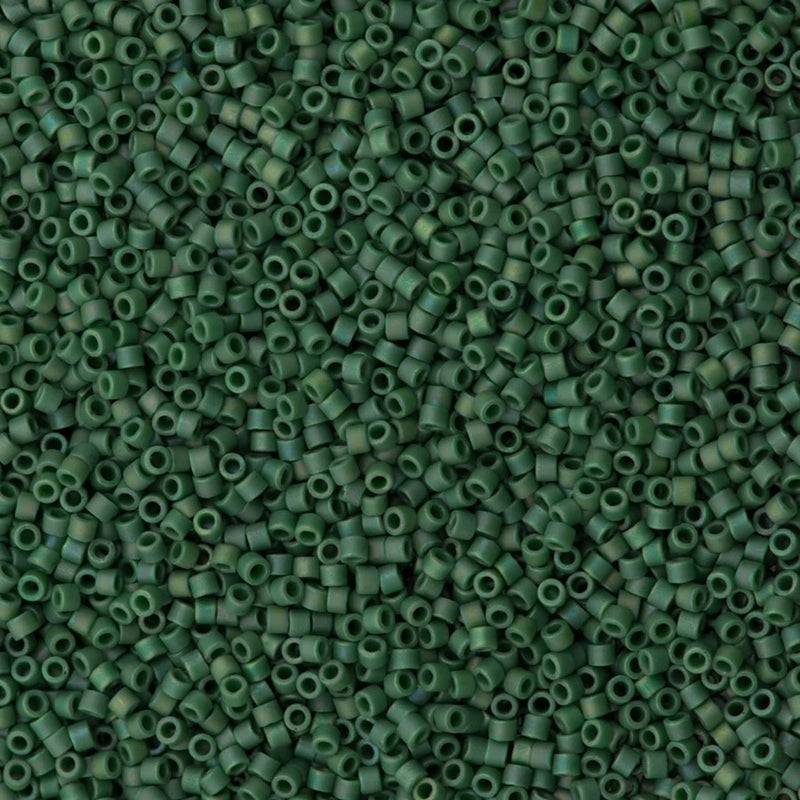 DB2311 - Matted Opaque Glazed Turtle Green AB, Miyuki Delica 11/0