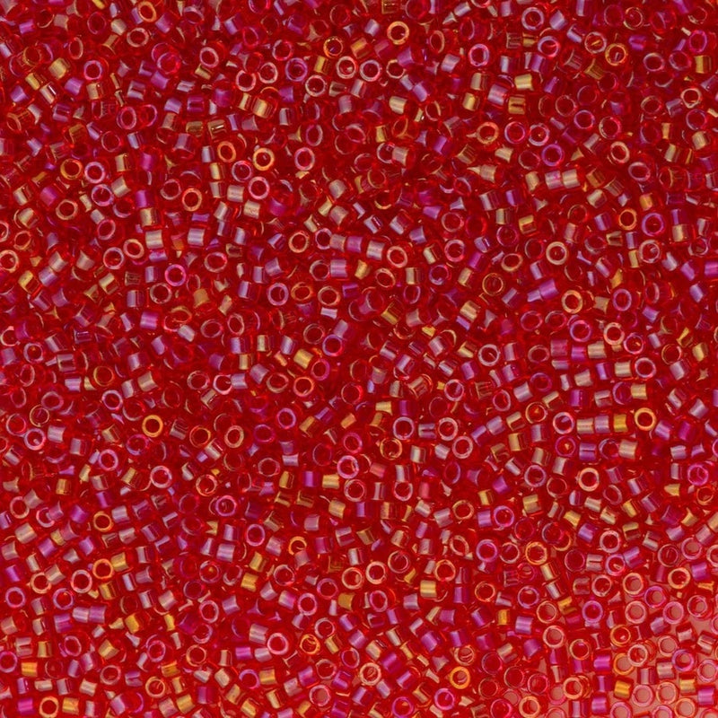 DB2374 Fancy Lined Siam, Miyuki Delica 11/0