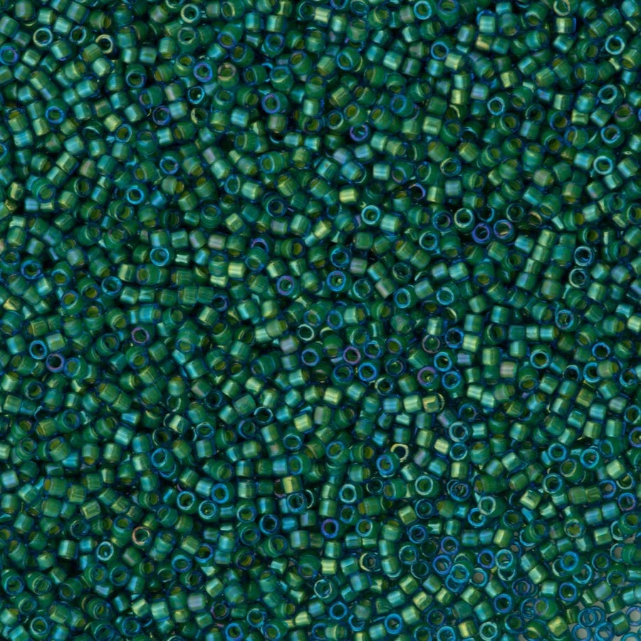 DB2381 Fancy Lined Aqua Green, Miyuki Delica 11/0