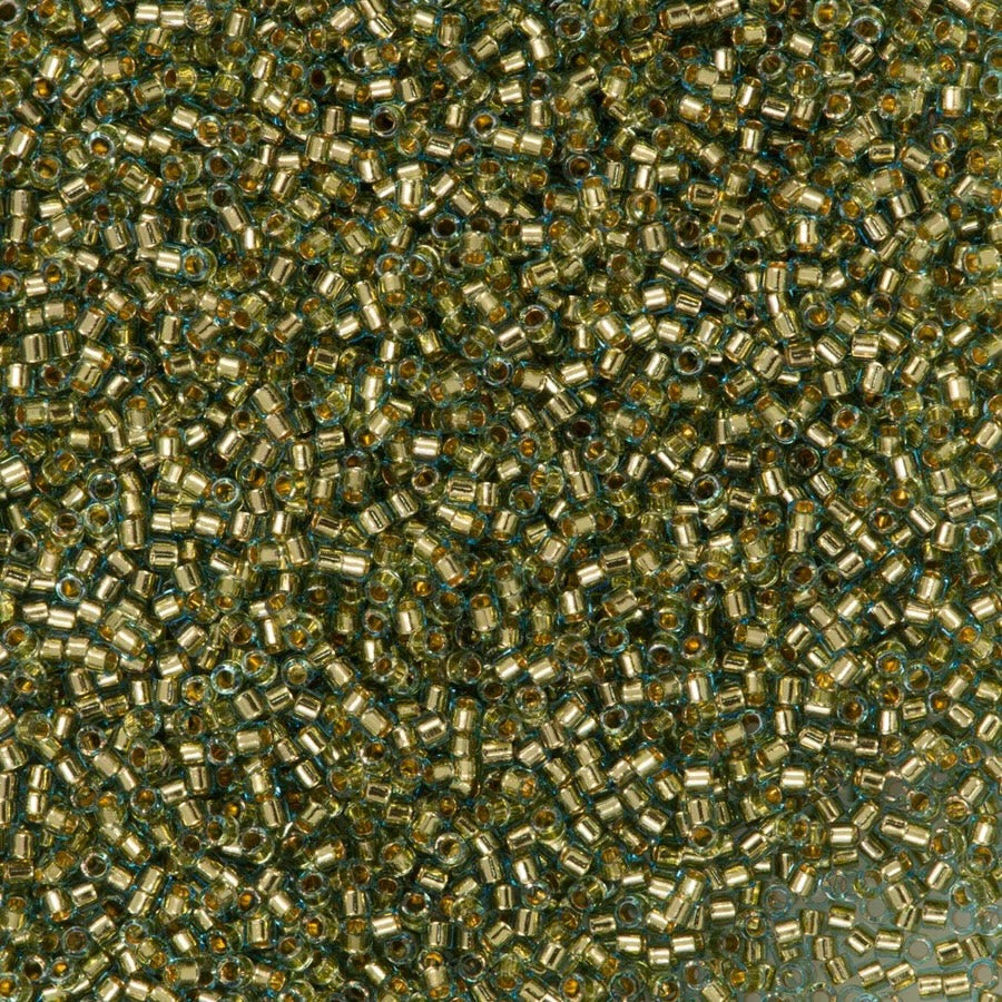 DB2522 - 24KT Gold Lined Aqua, Miyuki Delica 11/0