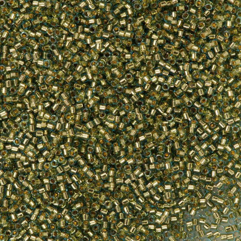 DB2522 - 24KT Gold Lined Aqua, Miyuki Delica 11/0
