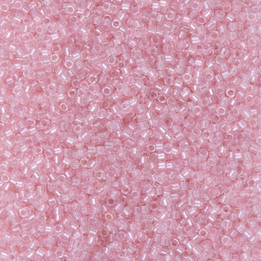 DB1673 - Pearl Lined Transparent Pink AB, Miyuki Delica 11/0