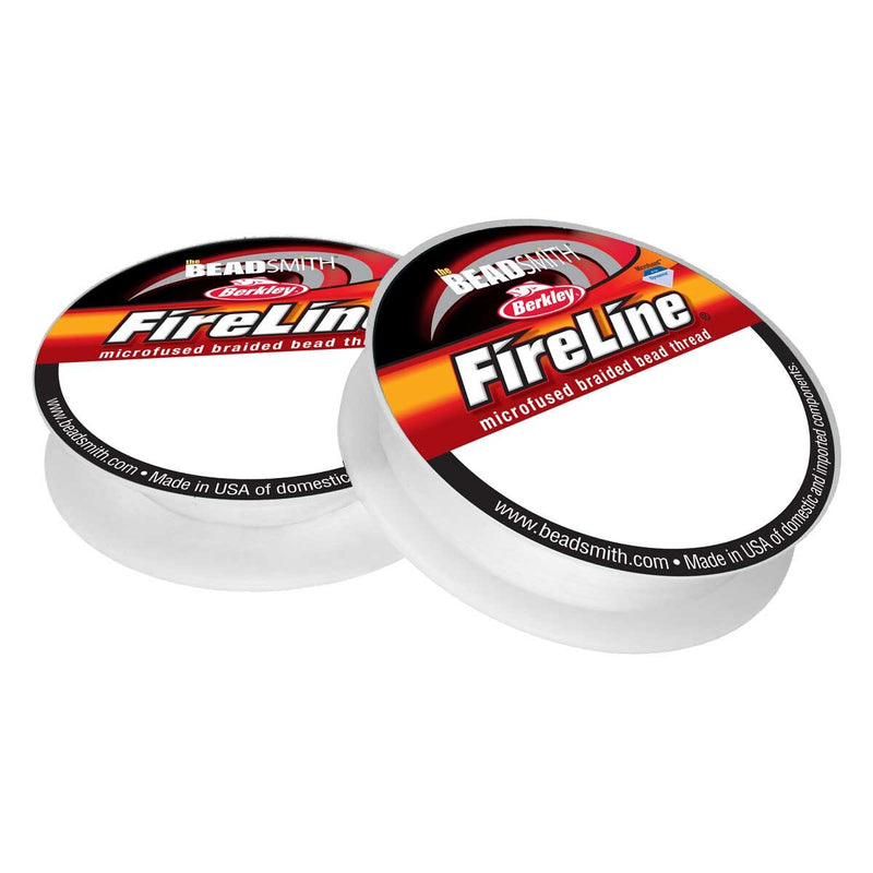 FIRELINE Crystal Beading Thread – 4LB & 6LB, 15 Yards per Spool (2-Pack)