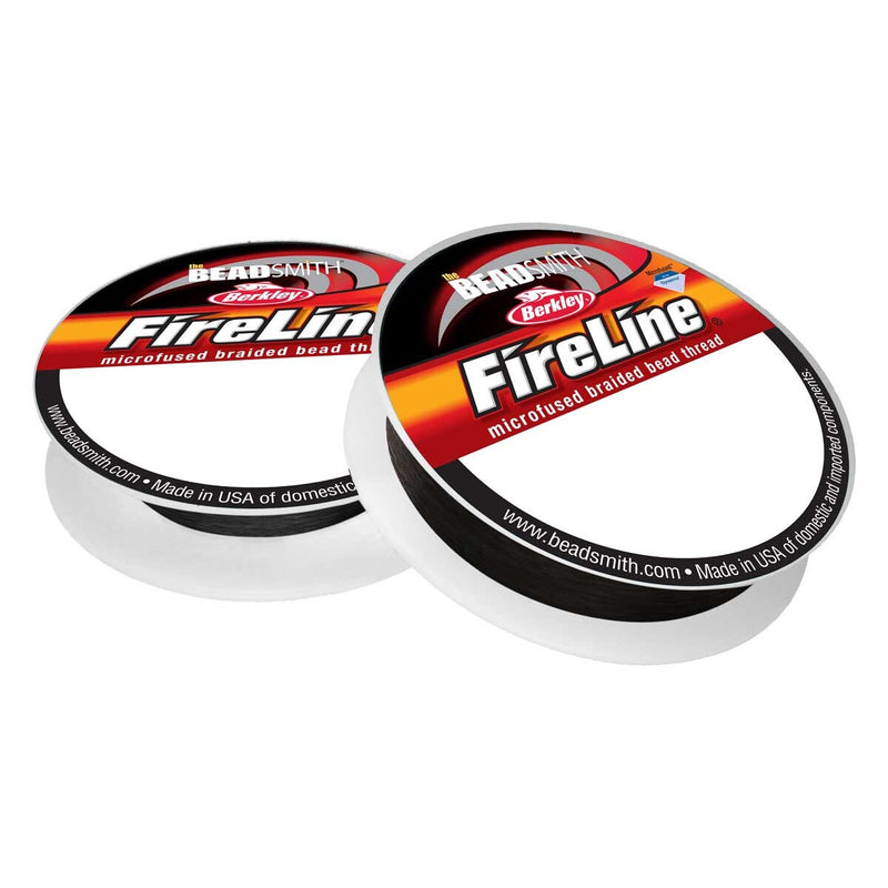 FIRELINE Smoke Grey Beading Thread – 4LB & 6LB, 15 Yards per Spool (2-Pack)