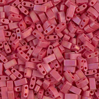Miyuki Half Tila Beads HTL0408FR Opaque Dark Red AB Matt,