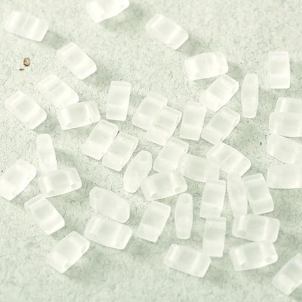 Miyuki Half Tila Beads HTL0131F Crystal Matted,