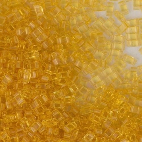 Miyuki Half Tila Beads HTL0132 Transparent Light Topaz,