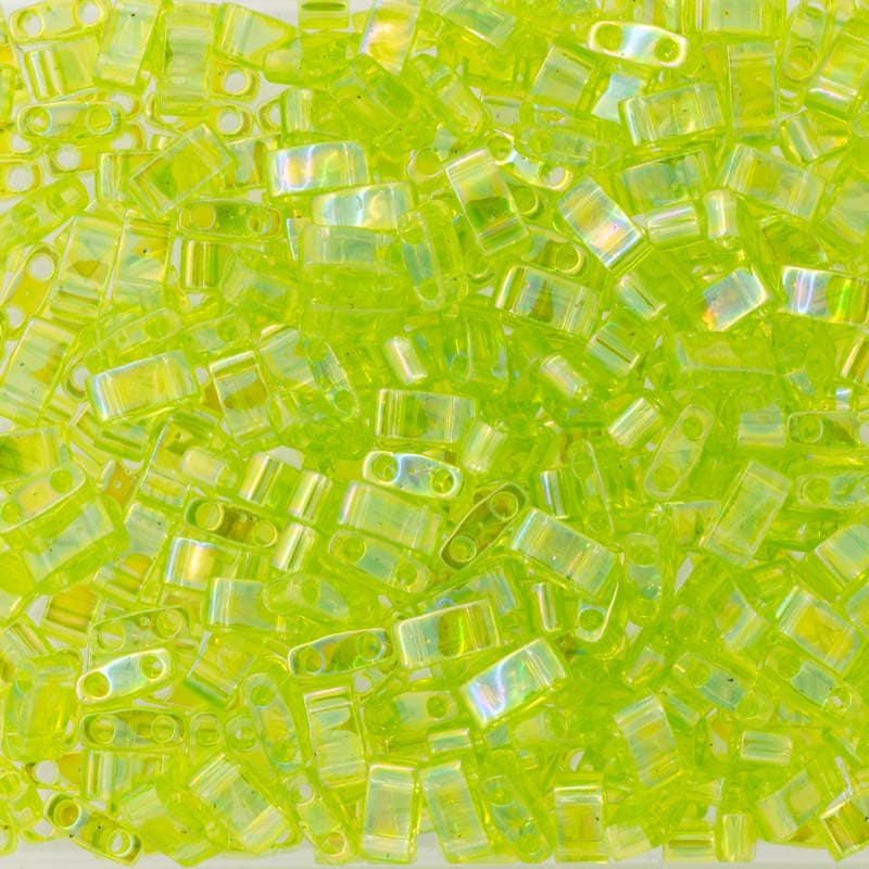 Miyuki Half Tila Beads HTL0258 Transparent Chartreuse AB