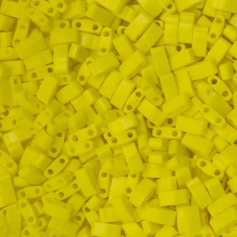 Miyuki Half Tila Beads HTL0404 Yellow Opaque