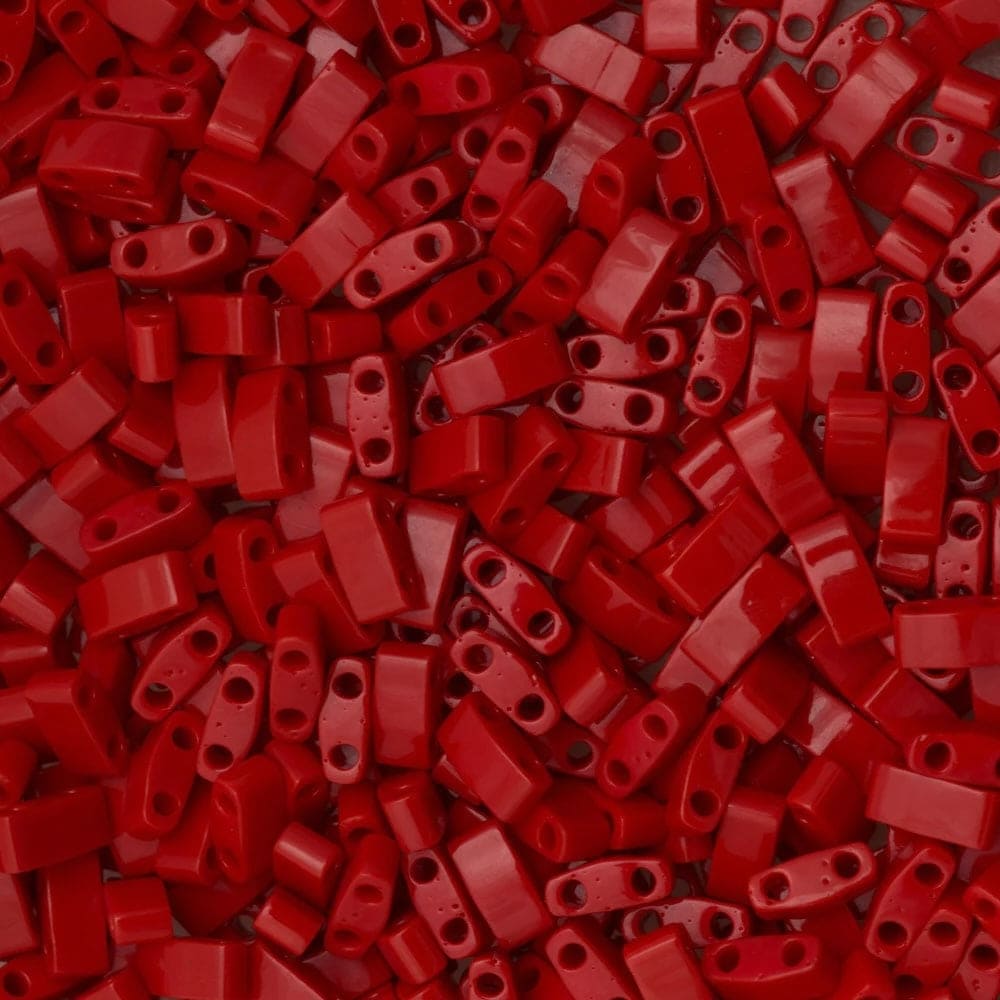 Miyuki Half Tila Beads HTL0408 Opaque Dark Red