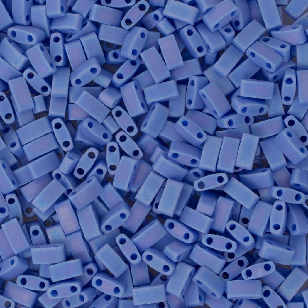 Miyuki Half Tila Beads HTL0417LFR Opaque Periwinkle Matted AB