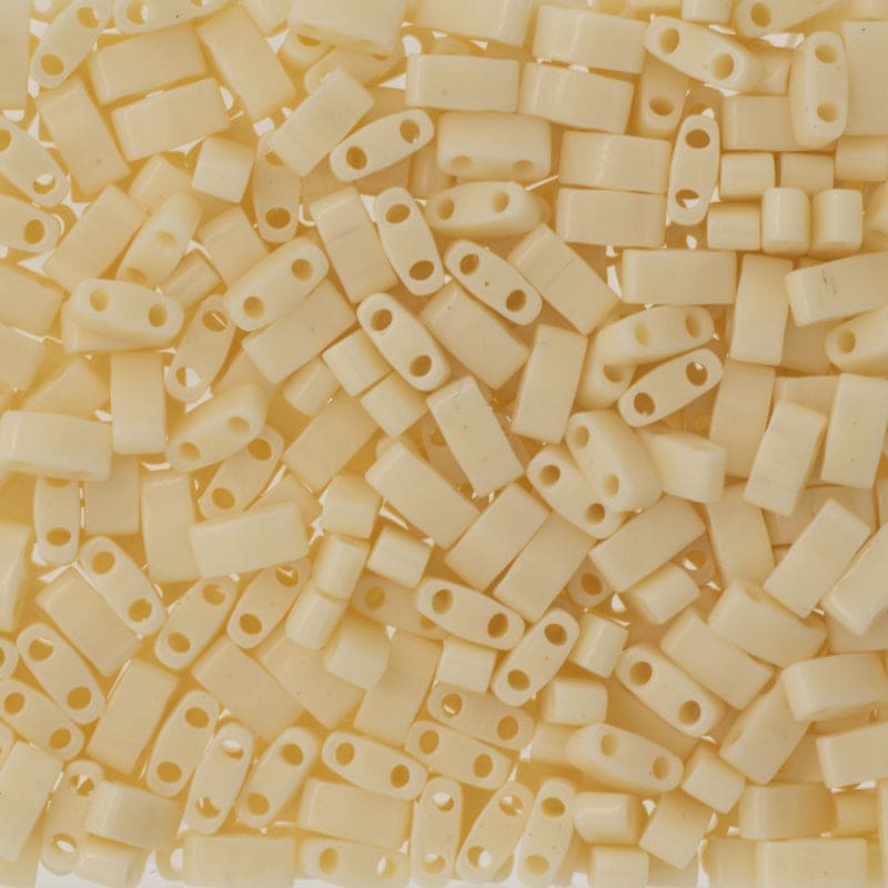 Miyuki Half Tila Beads HTL0491 Opaque Ivory