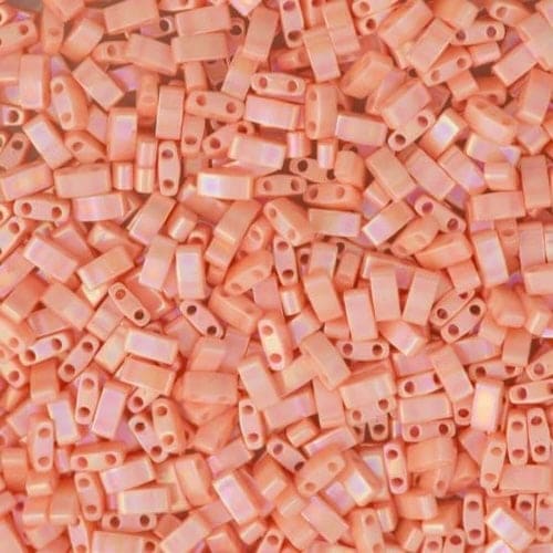 Miyuki Half Tila Beads HTL0596-1 Opaque Salmon Luster,