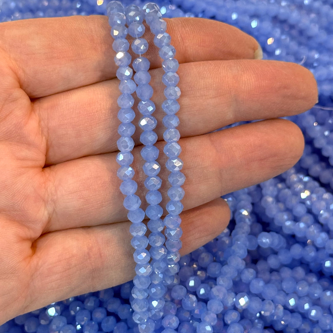 4mm Crystal rondelle beads strand 115 pcs, PBC4C138