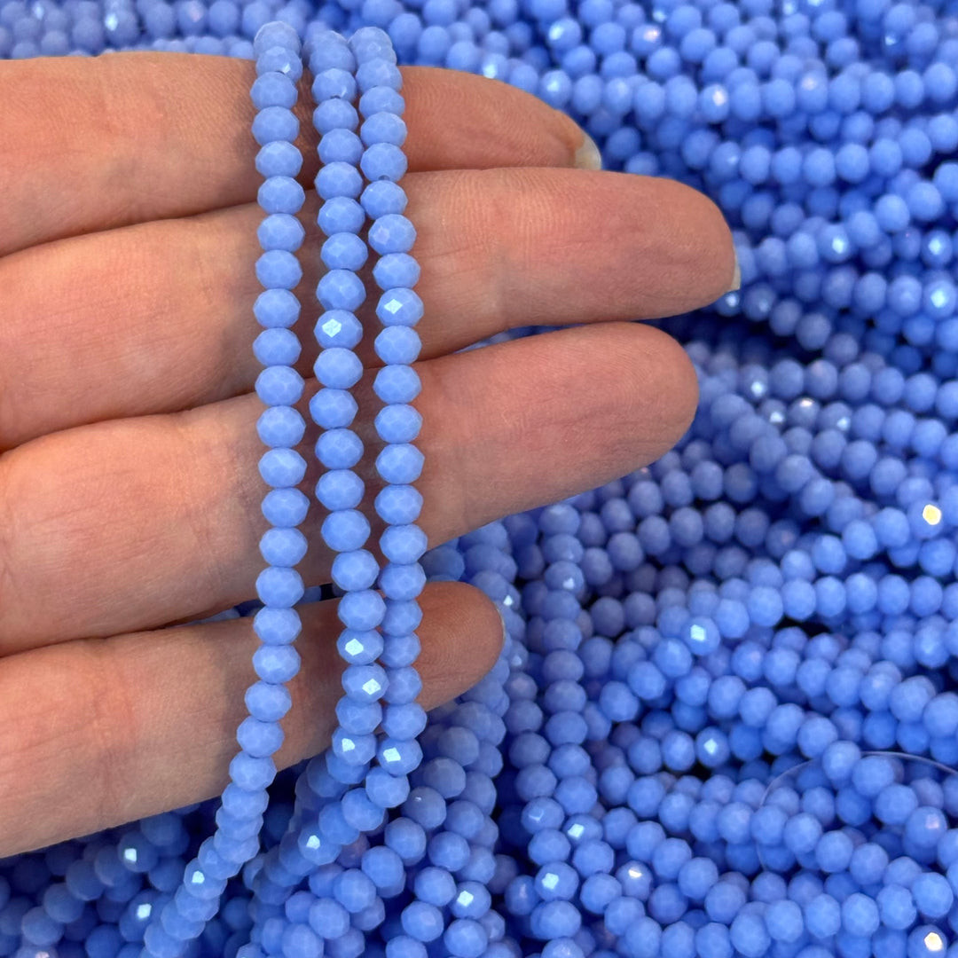 4mm Crystal rondelle beads strand 115 pcs, PBC4C137