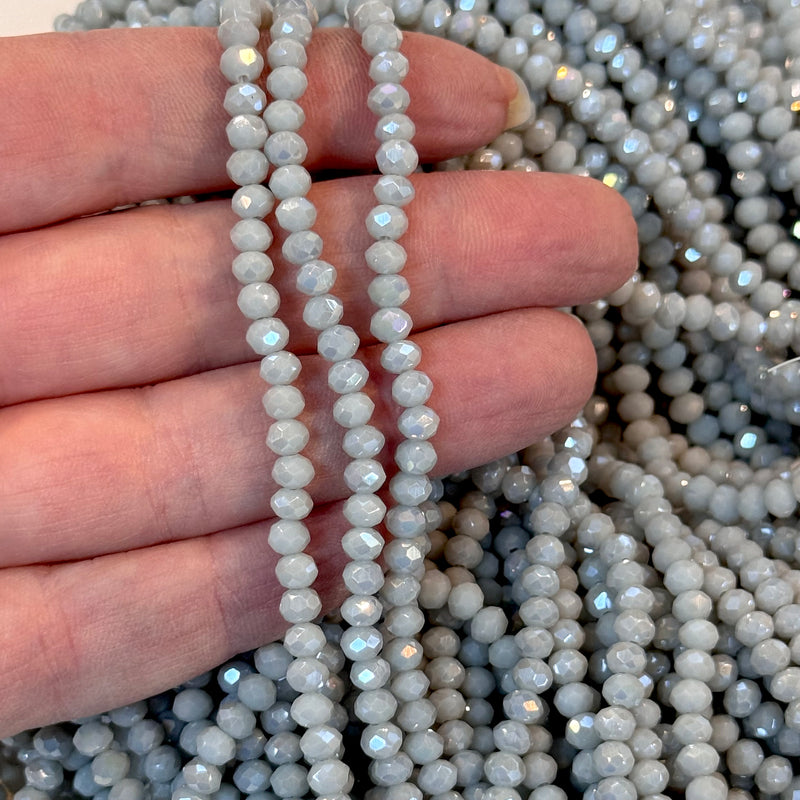 Kristall facettierte Rondelle 4mm Perlen, PBC4C101