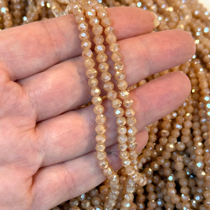 4mm Crystal rondelle beads strand 115 pcs, PBC4C145