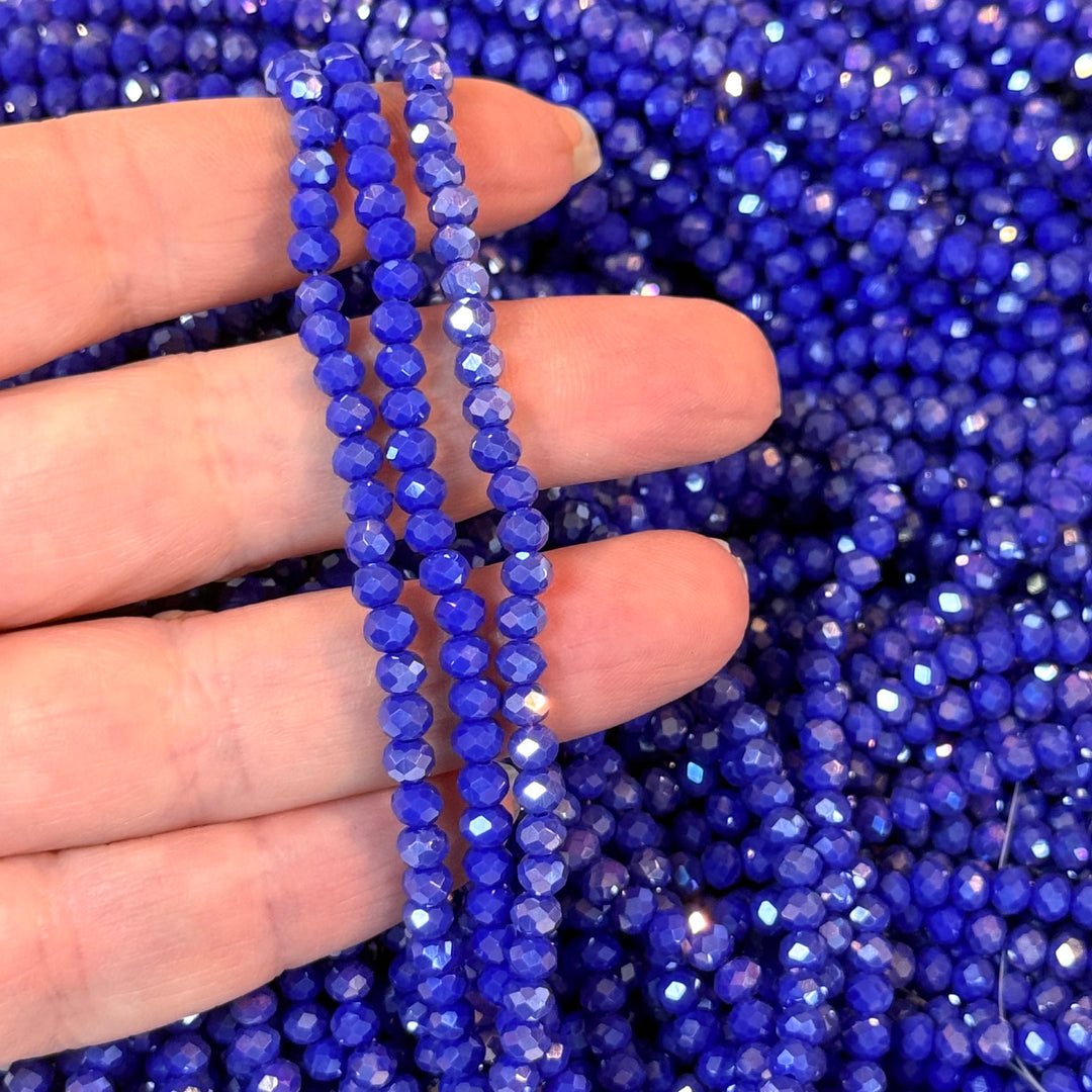 4mm Crystal rondelle beads strand 115 pcs, PBC4C152