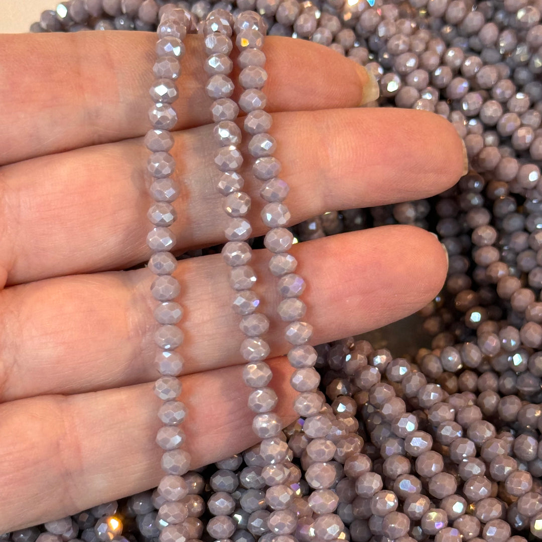 4mm Crystal rondelle beads strand 115 pcs, PBC4C154