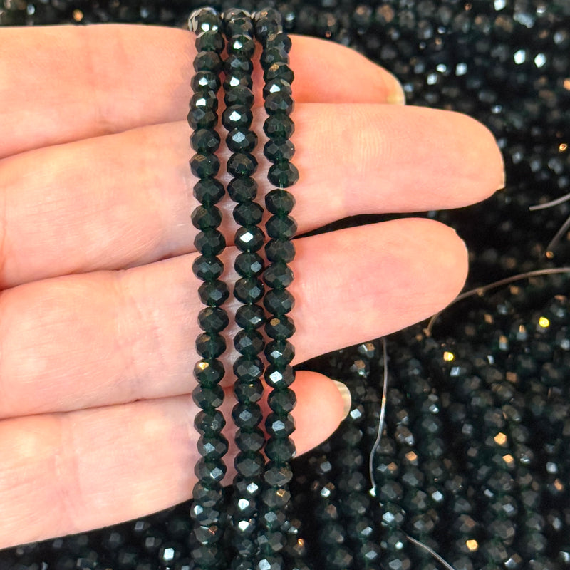 4mm Crystal rondelle beads strand 115 pcs, PBC4C144