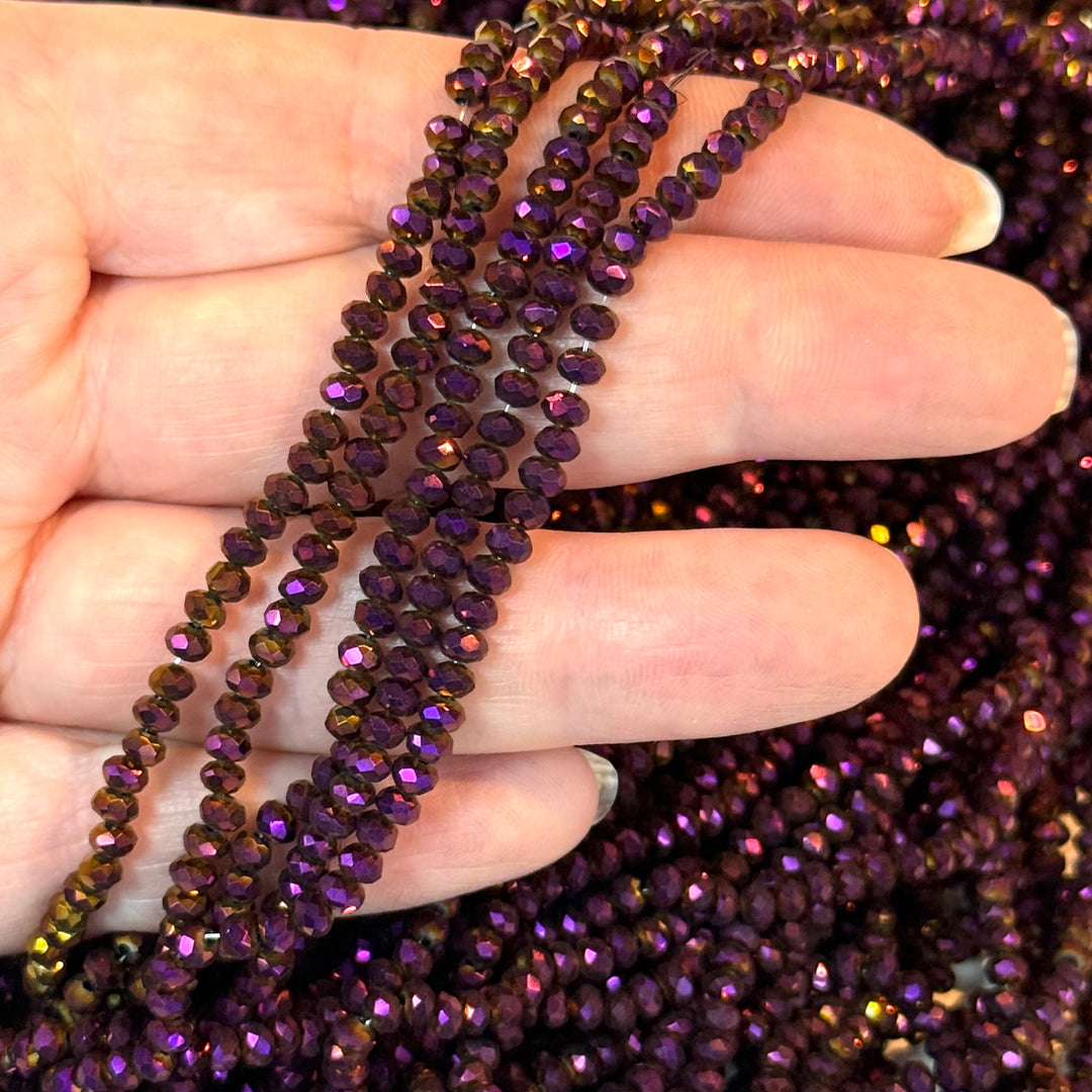 Crystal faceted rondelle 2mm Beads, PBC2C5