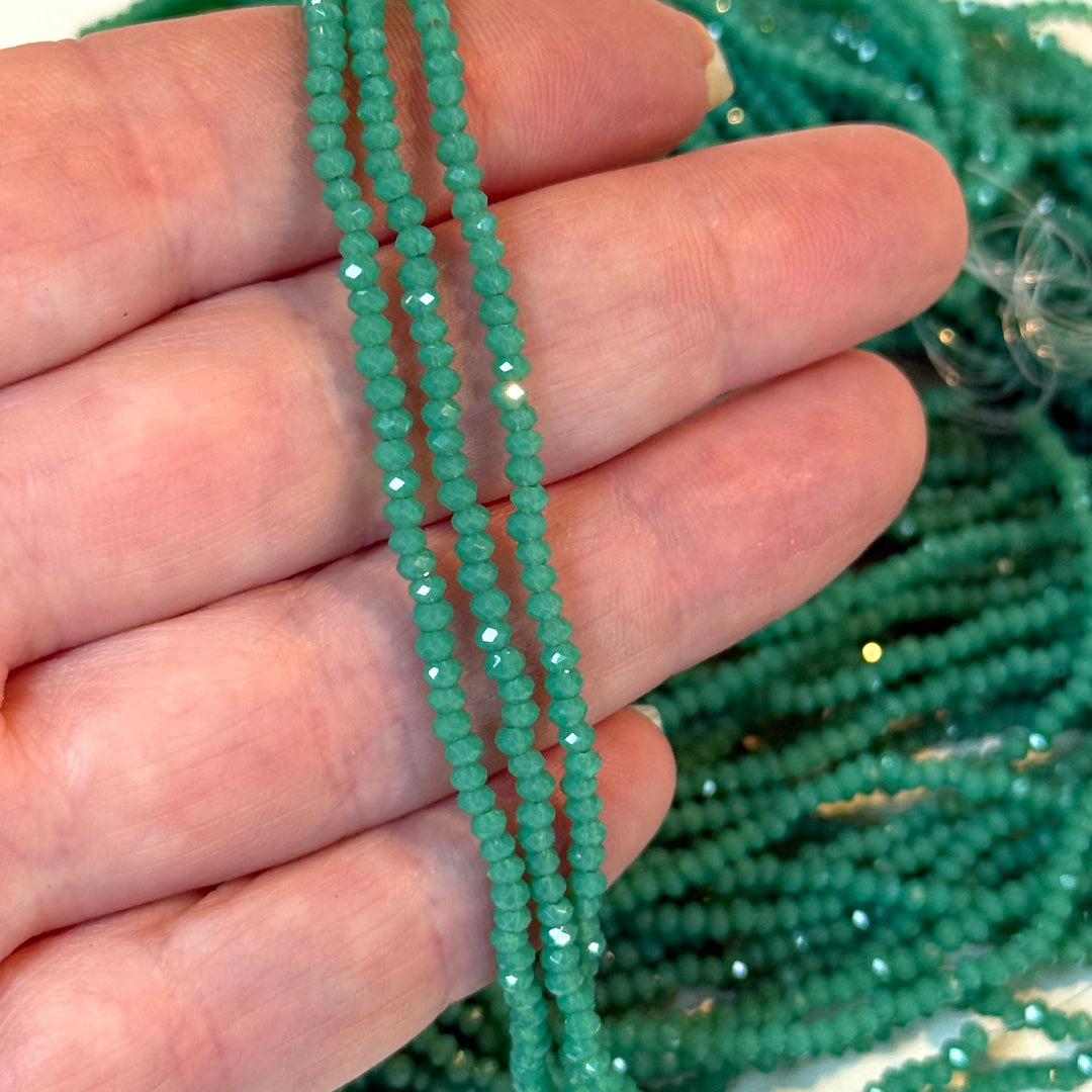 1mm Crystal rondelle beads strand 180 pcs, PBC1C139